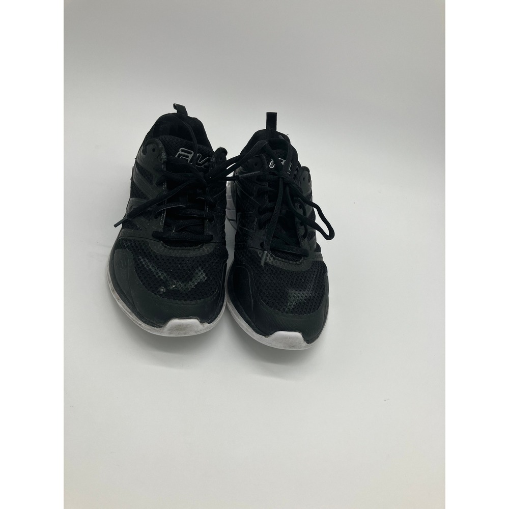 Fila Black Sneakers Womens Sz 9.5 Low Top Athletic Running Walking Shoes Mesh - Picture 2 of 5
